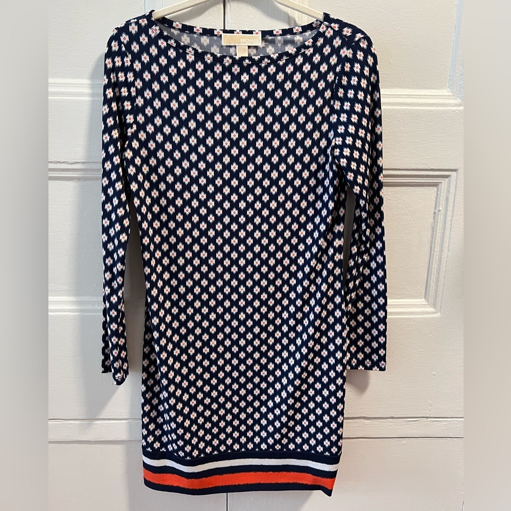 Women's Michael Kors Multi Color Midi length dress Size S